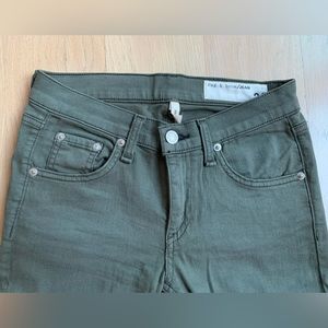 rag & bone Skinny Olive Green Jeans (24)